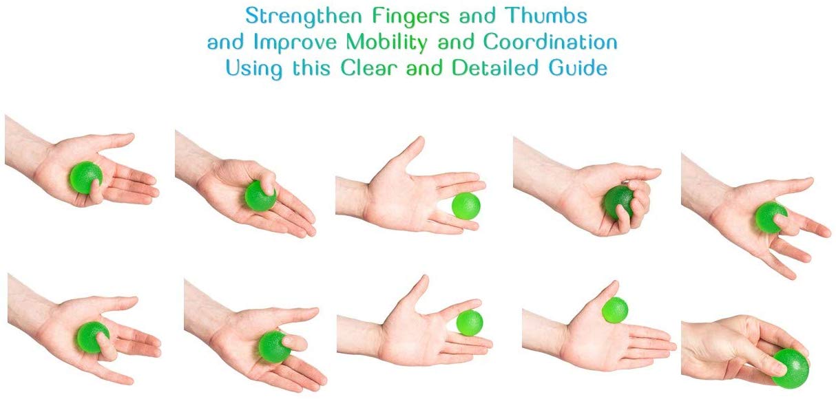 Serenily Hand Exercise Ball Set Grip Exerciser for Hand Therapy